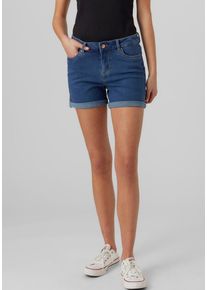 Véro Moda Vero Moda Jeansshort VMLUNA MR FOLD SHORTS MIX GA NOOS dames shorts maat XS (34) blauw