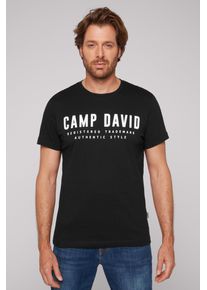 CAMP DAVID T-shirt met logoprint voor heren t-shirts maat XXXL zwart