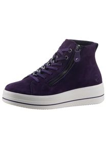 Remonte Plateausneakers Elisabeth Hurley-Collection vrijetijdsschoen, high-top sneaker, veterschoen, zijrits dames lage sneakers maat 39 paars