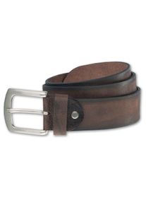 Bernd Götz BERND GÖTZ Leren riem met airbrushrand heren riemen maat 105 bruin