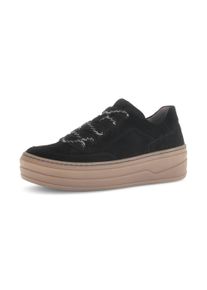 Gabor Plateausneakers , veterschoen, halfhoge schoen, vrijetijdsschoen met best fitting-pasvorm dames lage sneakers maat 38 zwart