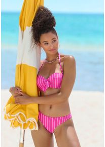 Vivance Beugelbikini in bandeaumodel met sierstrik aan de top dames bikini's maat B roze