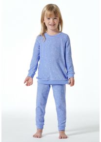 Schiesser Pyjama Girls World met comfortabele boordafsluitingen (2-delig) heren nachtkleding maat 92 blauw