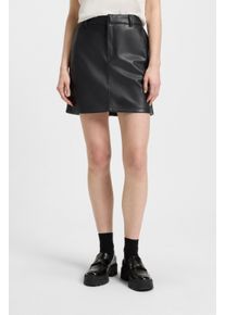 HUGO Blue Minirok Rihale in leerlook, slim fit dames minirokken maat 46 zwart