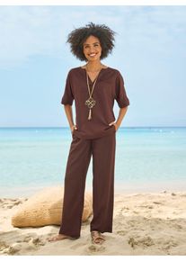 Heine Broekpak dames kostuums met pantalons maat 34 bruin