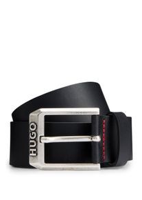 Hugo Leren riem Gelio Sz40 Met merkembleem van Hugo heren riemen maat 105 zwart