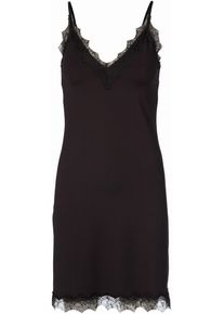 rosemunde Onderjurk Billie Strap Dress met kant, v-hals, verstelbare bandjes, elegant, polyestermix dames nachthemden maat 40 zwart