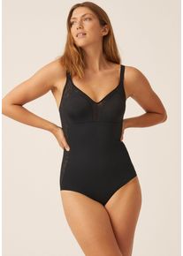 Naturana Body Solutions V-hals, met kant, brede bandjes, comfortabel, elastisch dames tops maat D zwart