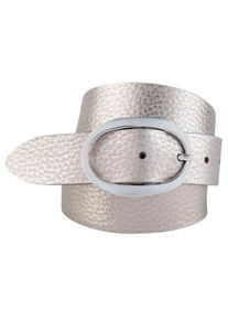 Bernd Götz BERND GÖTZ Leren riem met moonlight glanseffect dames brede riemen maat 105 goud(kleur)