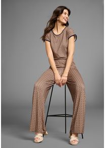 Laura Scott Jumpsuit met grafisch motief dames jumpsuits maat 42 blauw