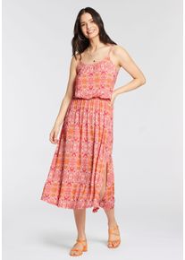 Laura Scott Zomerjurk met elegante print all-over dames zomerjurken maat 48 multicolor