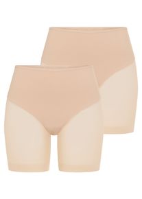 YSABEL MORA Shapingpants gemiddeld vormeffect, tule, anti-slijtage-effect (Set van 2) dames slips maat M beige