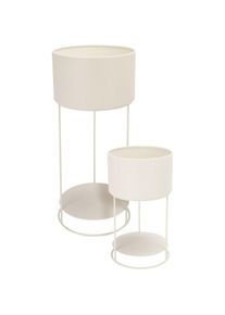 Súprava kovových stojanov na kvety Navelli biela, 2 ks