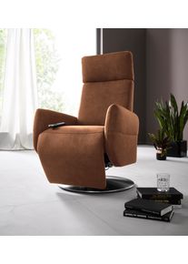 Places of Style Relaxfauteuil Cobra in mt. s, naar keuze met motor en opstahulp tv-fauteuils maat Luxe-microvezel vintage-look bruin