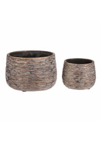 Súprava betónových obalov Ryha, 2 ks, sivá, v. 12 cm