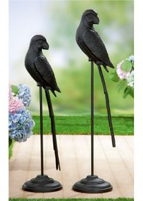 Gilde Dierfiguur Beeldhouwwerk "Papegaai" (1 stuk) beelden & sculpturen zwart