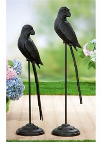 Gilde Dierfiguur Beeldhouwwerk "Papegaai" (1 stuk) beelden & sculpturen zwart
