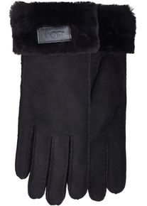 UGG Australia UGG Leren handschoenen W TURN CUFF GLOVE dames handschoenen maat M zwart