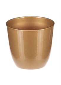 Keramický obal na kvety Terakota, pr. 25 cm, zlatá