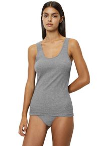 Marc O'Polo Marc O'Polo Hemd Iconic rib geweven dames armloze tops maat M (38) grijs