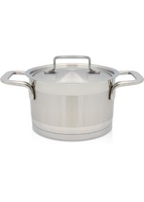 Krüger Krüger Braadpan Kreta met roestvrijstalen deksel, geschikt voor inductiekookplaten (2-delig) braadpannen zilver(kleur)