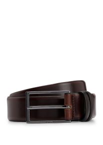 BOSS Leren riem CARMELLO van gelooid leer met hugo BOSS logo-emBOSSing op metalen sluiting heren riemen maat 115 bruin