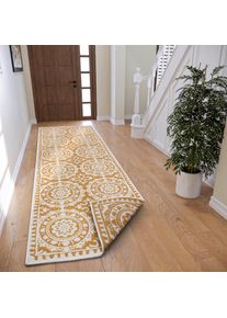 Hanse Home Loper Jardin Tweezijdig te gebruiken kleed, in-& outdoor, vintage, balkon, tuin, woonkamer, hal lopers geel