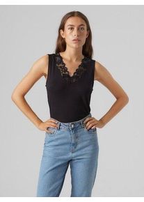 Véro Moda Vero Moda Shirt met V-hals VMROSA SL V-NECK TOP JRS NOOS dames v-hals shirts maat XS zwart
