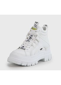 Buffalo Hoge veterschoenen ASPHA NC MID Plateauzolen, veterlaarsjes, high top sneaker in monochrome optiek dames veterlaarsjes maat 40 wit