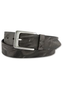 Bernd Götz BERND GÖTZ Leren riem met zilverkleurige gesp heren riemen maat 110 grijs