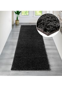 my home Loper Viva Loper, brug, unikleuren, uni, bijzonder zacht en behaaglijk lopers maat 18 grijs