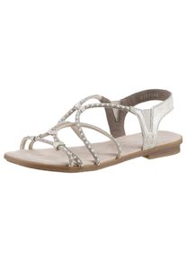 Rieker Sandalen , zomerschoen, sandaal, blokhak, met elastiek voor goede pasvorm dames sandaaltjes maat 43 beige