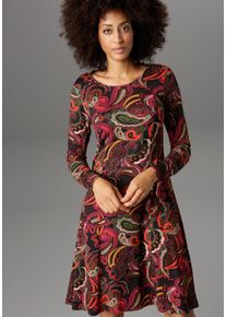Aniston SELECTED Jerseyjurk Paisleydessin in volle kleuren dames jerseyjurken maat 38 multicolor