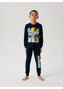 name it Homesuit NKMDAMIEN POKEMON LS NIGHTSET NOOS SKY (set, 2-delig) jongens sets maat 158 (164) blauw