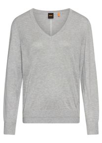 BOSS Orange Gebreide trui Fiaffella Premium Damesmode dames truien maat M grijs