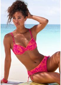 Venice Beach Beugelbikini Kensi zijdelings verstelbaar met moderne print (set) dames bikini's maat D oranje