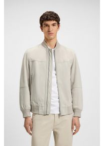 BOSS Orange Leren jack Johice van zacht geitenleer premium herenmode lederen blouson bomber heren tussenjacks maat 56 bruin