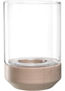 Leonardo Windlicht op houten sokkel LEGNO (1 stuk) kaarsenhouders beige