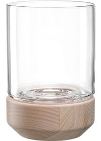 Leonardo Windlicht op houten sokkel LEGNO (1 stuk) kaarsenhouders beige