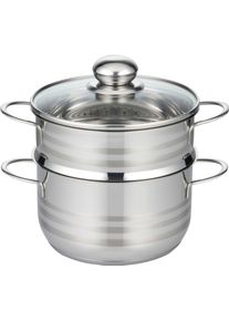 ELO Basic Stoompan Briljant Glazen deksel, inductie stoompannen zilver(kleur)