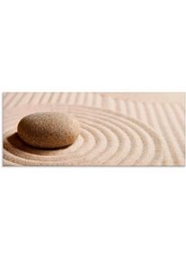 Artland Print op glas Mini zen tuin - zand in verschillende maten landschappen beige