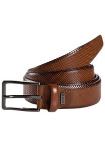 MONTI Leren riem CAMBRIDGE 3,5 cm breed, klassiek-business, inkortbaar, tot maat 125 heren riemen maat 95 bruin