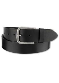 Bernd Götz BERND GÖTZ Leren riem met zilverkleurige gesp dames brede riemen maat 105 zwart