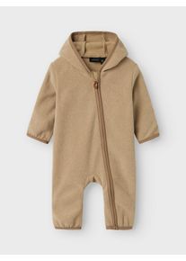 name it Fleece-jumpsuit NBNMEEKO FLEECE SUIT1 jongens jumpsuits maat 62/68 bruin