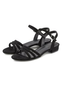 Lascana Sandalen Zomerschoen Sandalette, zomerschoen met gevlochten bandjes VEGAN dames sportieve sandalen maat 37 zwart