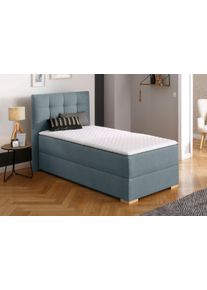Home Affaire Boxspring Olivet met bedkast in 4 kleuren, 4 breedten, 2 matrassoorten, ook in extra lang 220 cm boxsprings maat Structuurstof (100%
