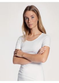 Calida Hemd Natural Comfort met ronde hals en verminderde pillingvorming dames armloze tops maat M (44/46) wit