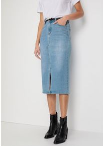 HECHTER PARIS Midirok met splitje voor dames rokken tot op de knie maat 42 blauw