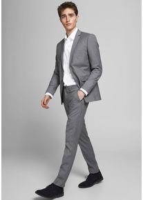 Jack & Jones Jack & Jones Pak JPRFRANCO Extra smal, onderhoudsvriendelijk, stijlvol met vallende revers (set, 2-delig) heren kostuums maat 52 grijs