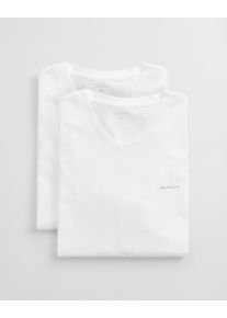 Gant Shirt met korte mouwen V-NECK T-SHIRT 2-PACK heren t-shirts maat XXXL wit